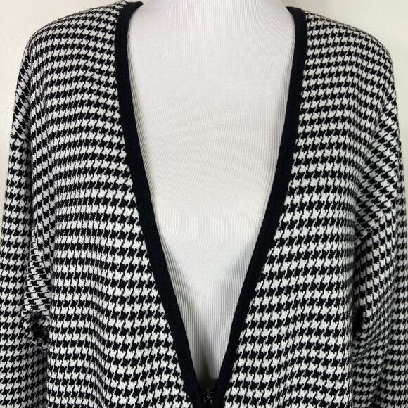 French Navy 1/4 Zip-Up Oversized Cardigan Plz read sizing descrip & measurements - Picture 5 of 9